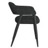 Archer Dining Chair, set of 2, in Charcoal Fabric and