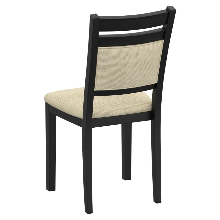 Conrad Dining Chair, Set of 2 in Black & Beige