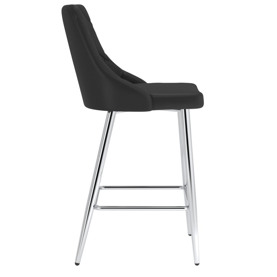 Devo 26" Counter Stool, set of 2, in Black
