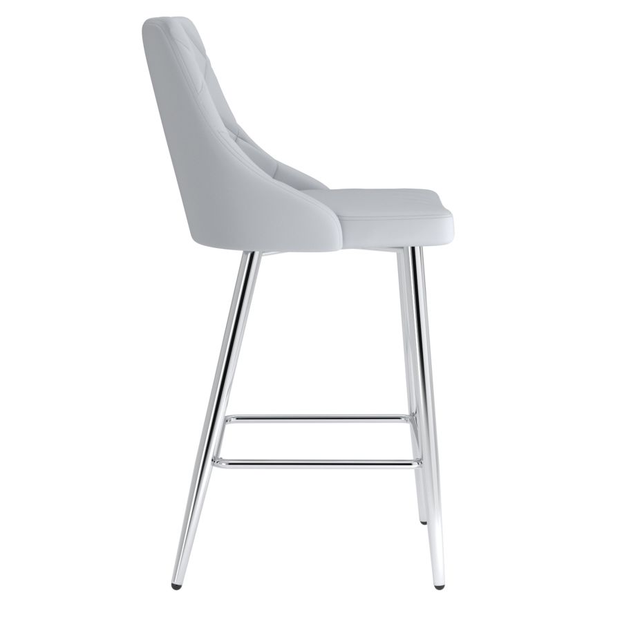 Devo 26" Counter Stool, set of 2, in Light Grey