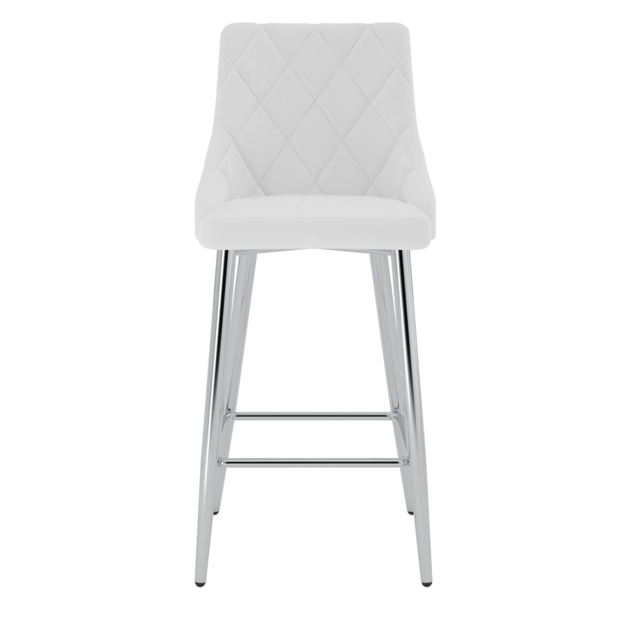 Devo 26" Counter Stool, set of 2, in White