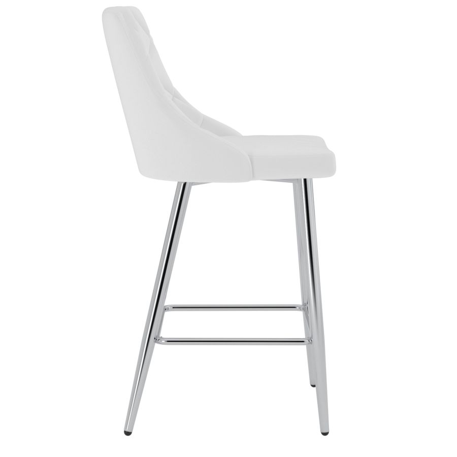 Devo 26" Counter Stool, set of 2, in White
