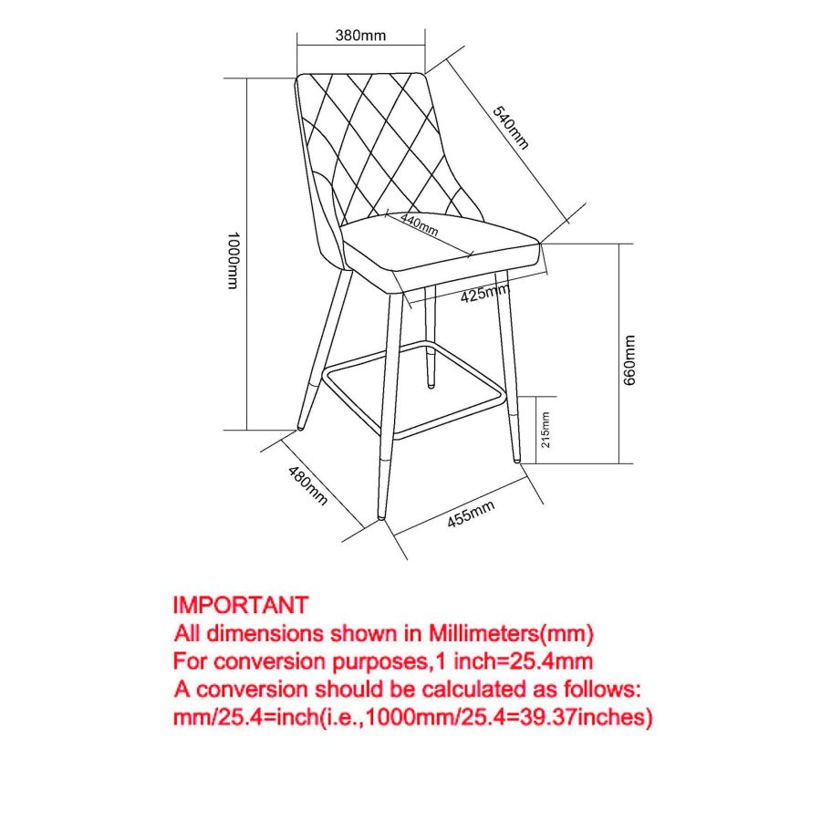 Devo 26" Counter Stool, set of 2, in White