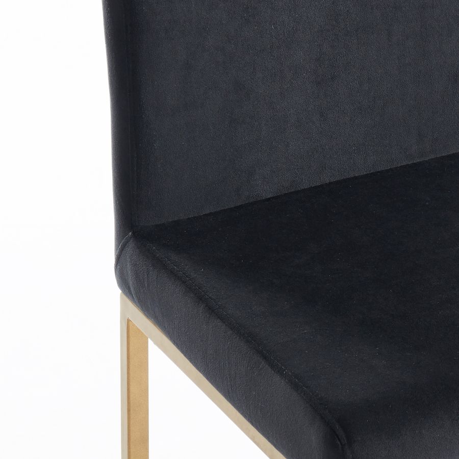 Diego 26" Counter Stool, set of 2, in Black and Aged Gold Leg