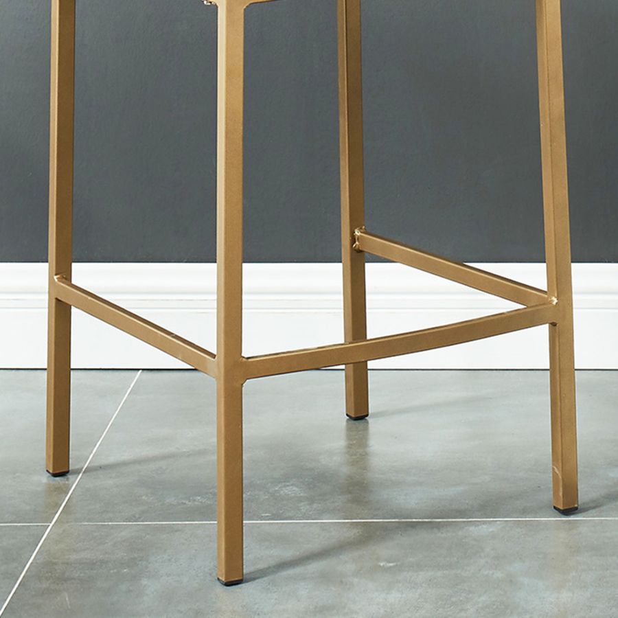 Diego 26" Counter Stool, set of 2, in Black and Aged Gold Leg