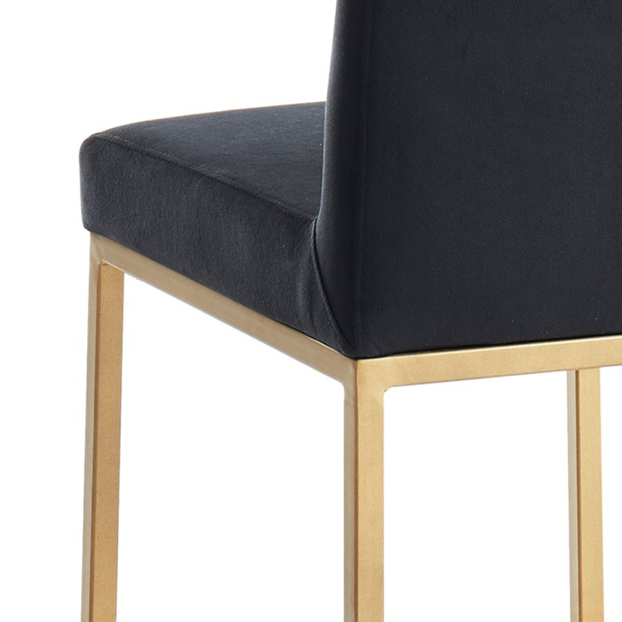 Diego 26" Counter Stool, set of 2, in Black and Aged Gold Leg