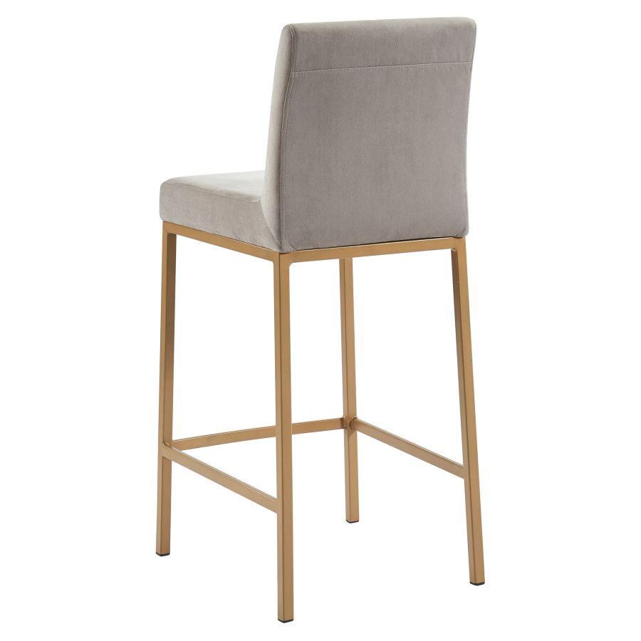 Diego 26" Counter Stool, set of 2, in Grey and Aged Gold Leg