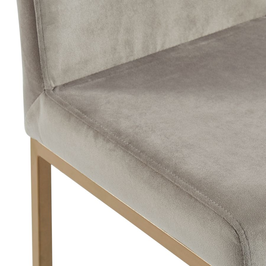 Diego 26" Counter Stool, set of 2, in Grey and Aged Gold Leg