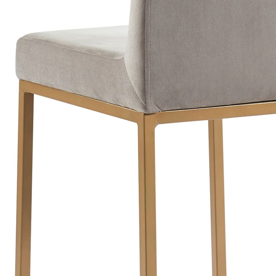 Diego 26" Counter Stool, set of 2, in Grey and Aged Gold Leg
