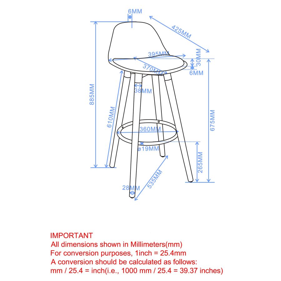 Diablo 26" Counter Stool, set of 2, in Grey and Natural