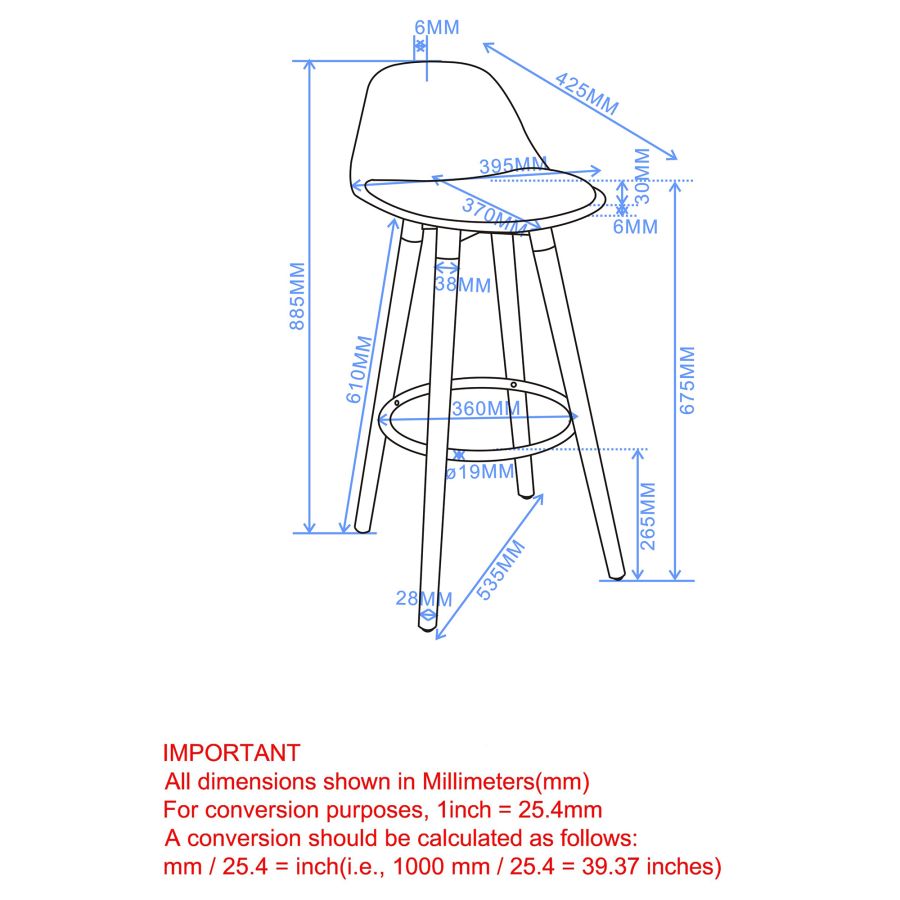 Diablo 26" Counter Stool, set of 2, in White and Natural
