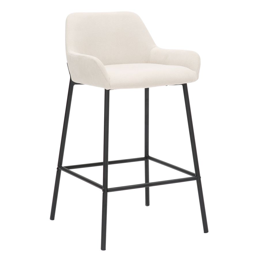 Baily 26" Counter Stool, set of 2, in Beige and Black