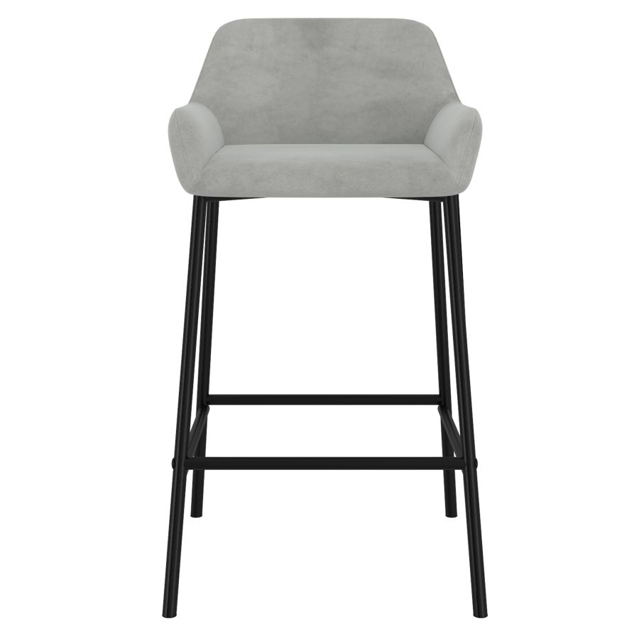 Baily 26" Counter Stool, set of 2, in Grey and Black