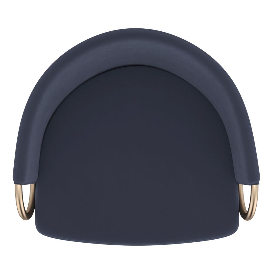 Lavo 26" Counter Stool, set of 2, in Blue and Black and Gold