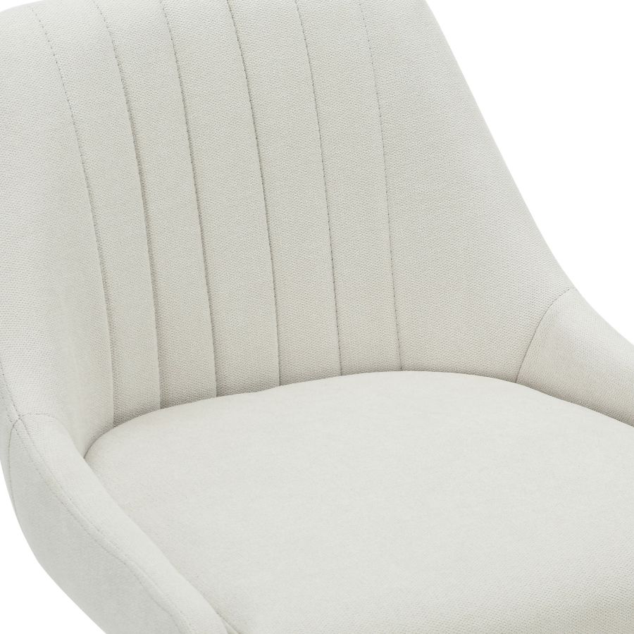 Kron Adjustable Height Air-Lift Swivel Stool, set of 2, in Beige Fabric