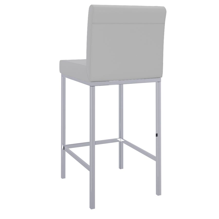 Porto 26" Counter Stool, set of 2, in Grey and Chrome