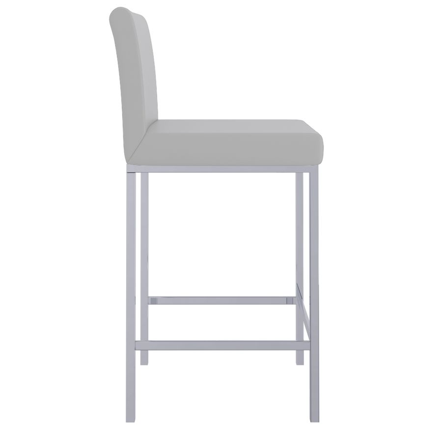 Porto 26" Counter Stool, set of 2, in Grey and Chrome
