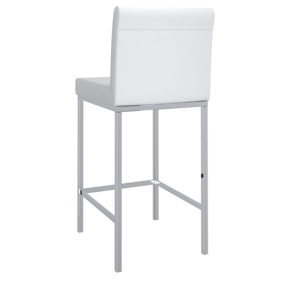 Porto 26" Counter Stool, set of 2, in White and Chrome