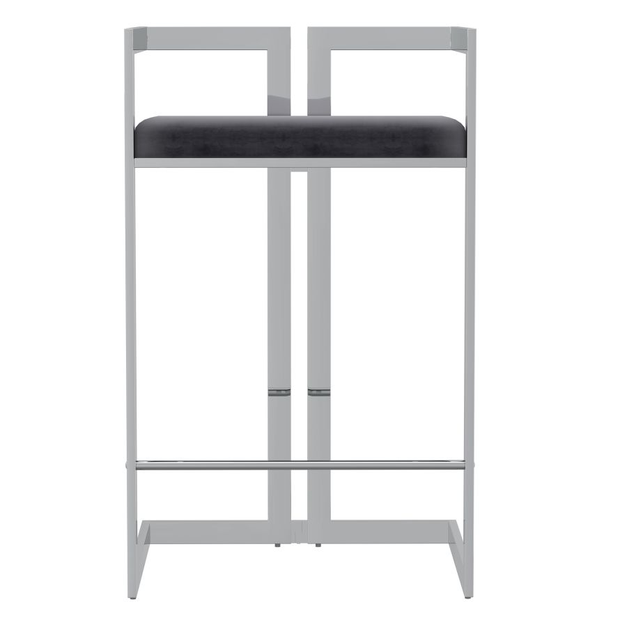 Cosmo 26" Counter Stool in Grey and Silver