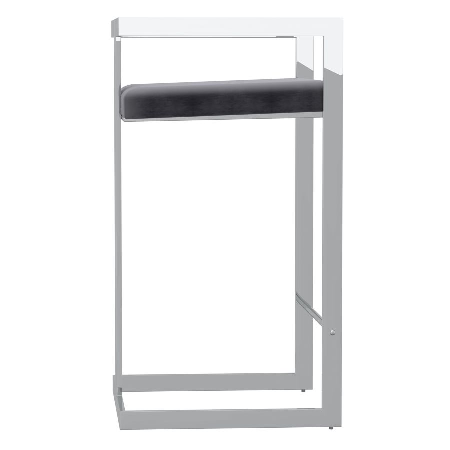 Cosmo 26" Counter Stool in Grey and Silver