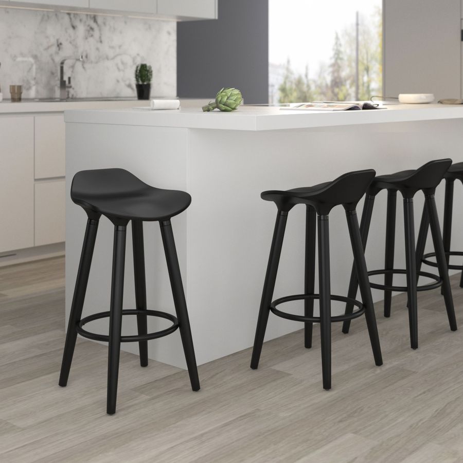 Trex 26" Counter Stool, set of 2, in Black