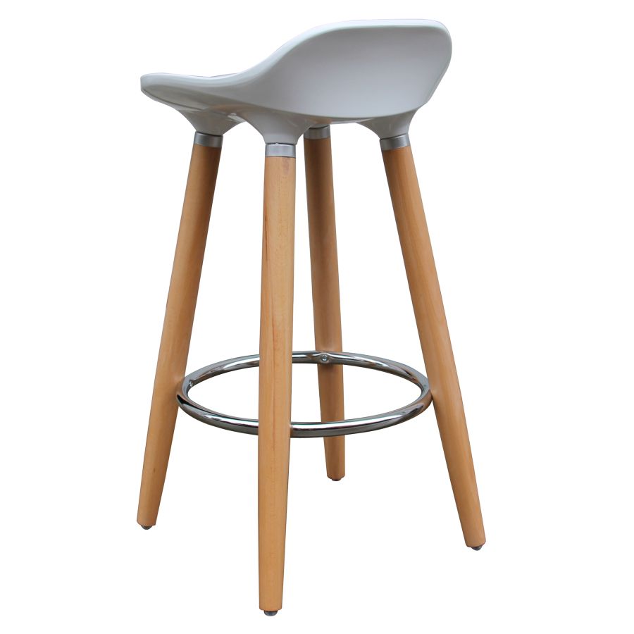 Trex 26" Counter Stool, set of 2, in White and Natural