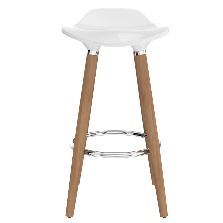 Trex 26" Counter Stool, set of 2, in White and Natural