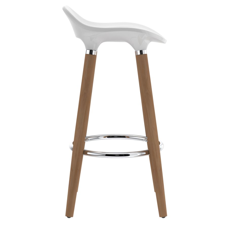 Trex 26" Counter Stool, set of 2, in White and Natural