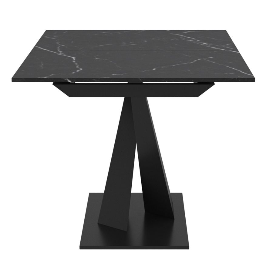 Julius/Scarlet 7pc Dining Set in BlackTable with Ivory Chair