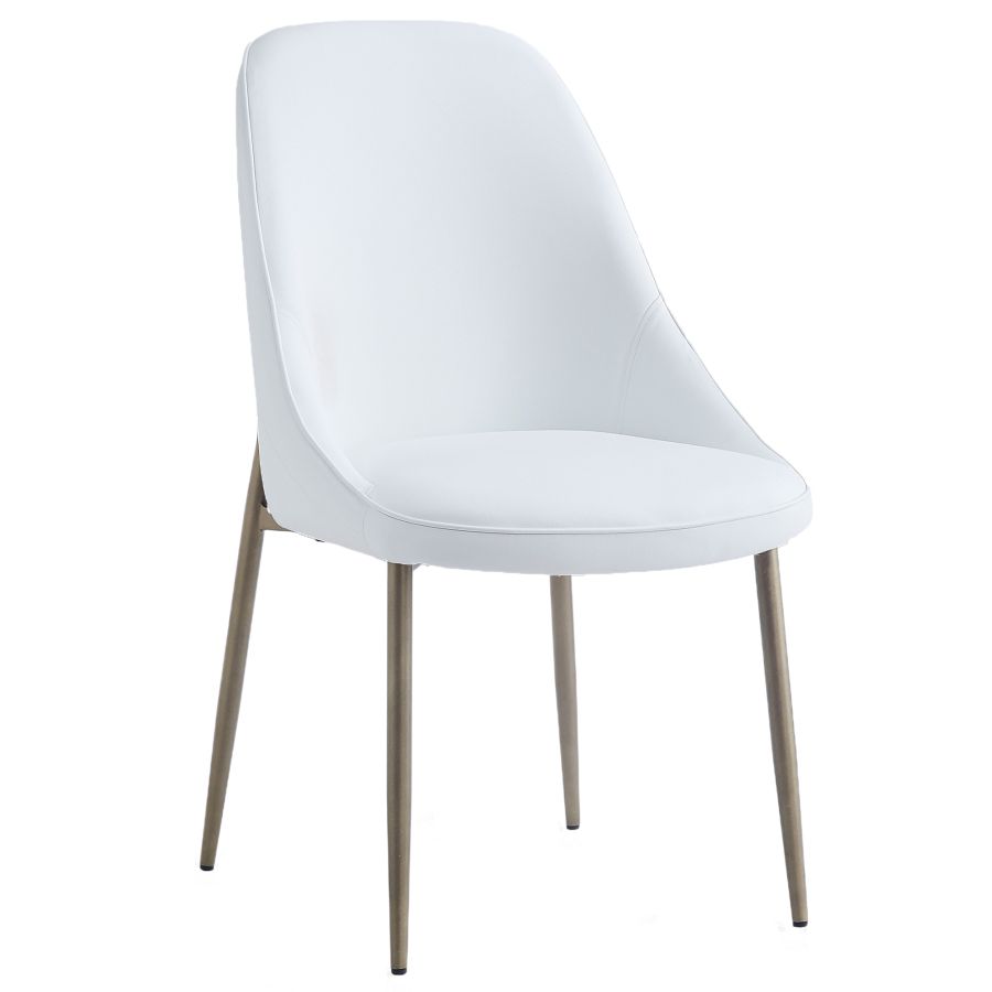 Godiva/Cleo 5pc Dining Set in Grey with White Chair