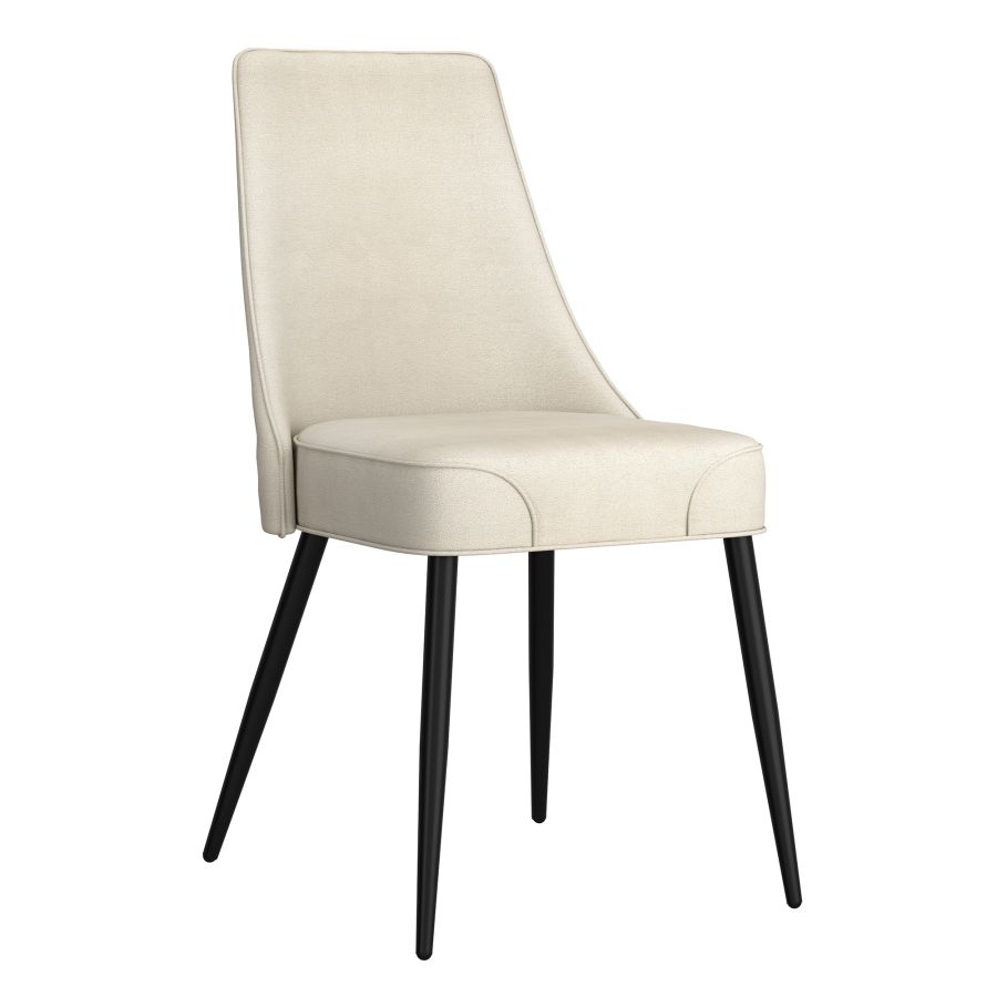 Godiva/Koda 5pc Dining Set in Ivory with Beige Chair