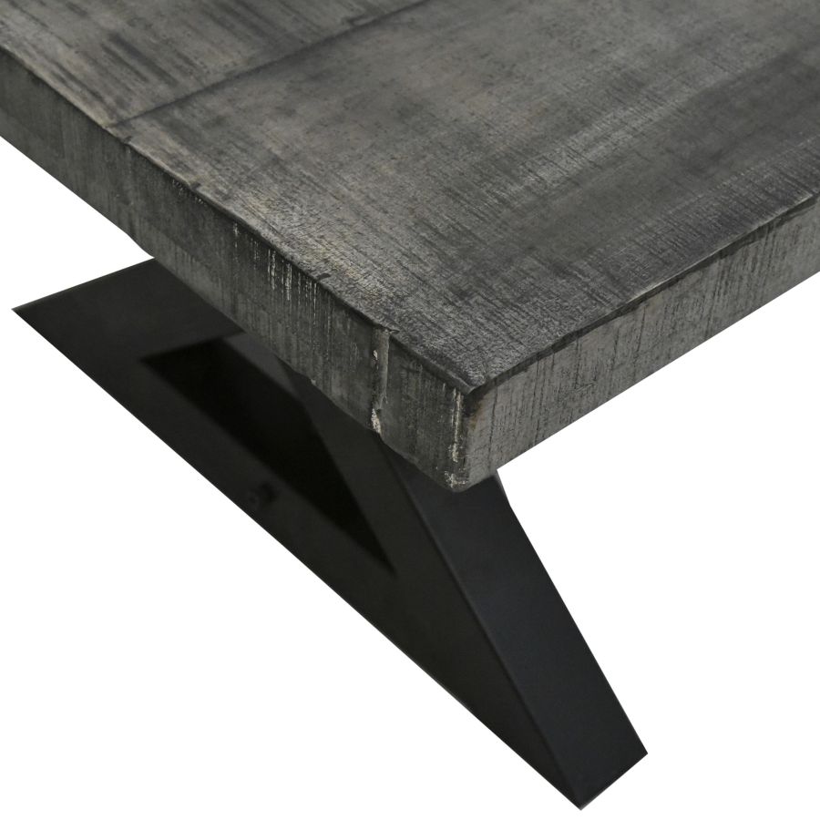 Zax/Scarlet 7pc Dining Set - Grey Table with Black Chair
