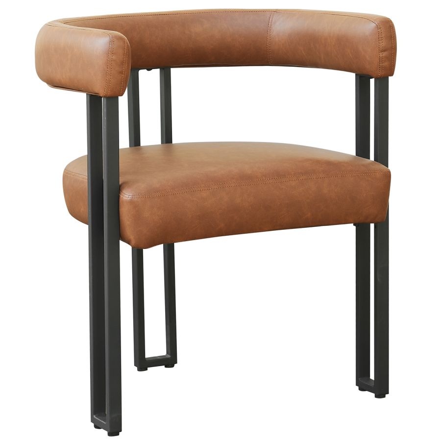 Jilsa/Scarlet 5pc Dining Set - Walnut Table with Saddle Chair