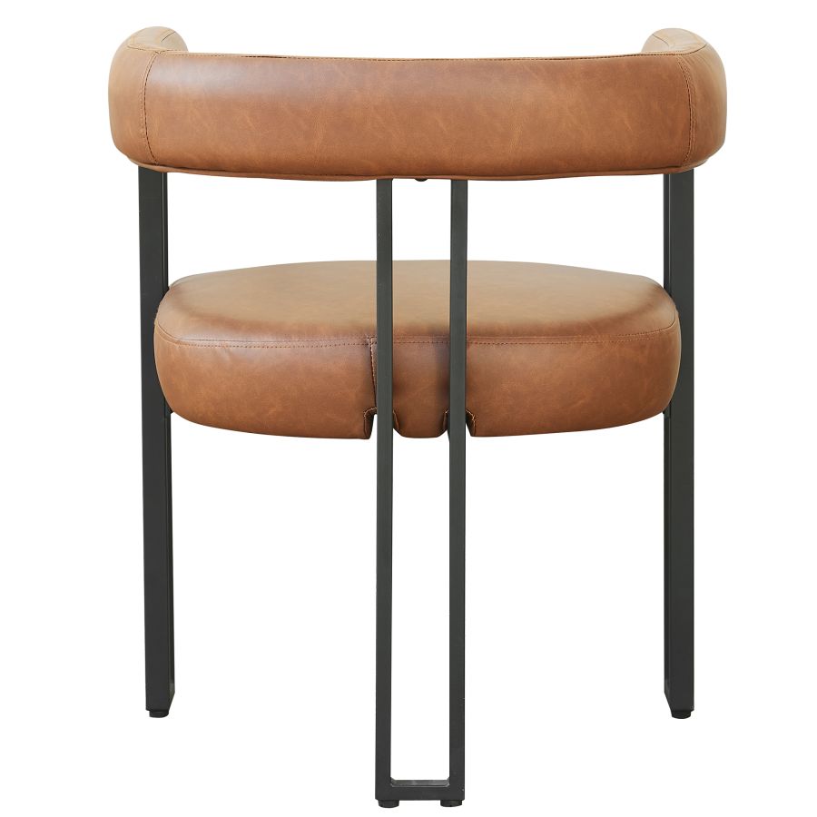 Jilsa/Scarlet 5pc Dining Set - Walnut Table with Saddle Chair