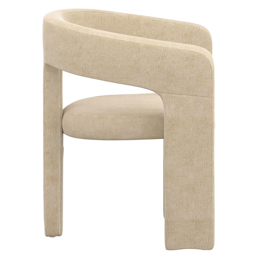 Jilsa/Amara 5pc Dining Set - Walnut & White Table with Beige Chair