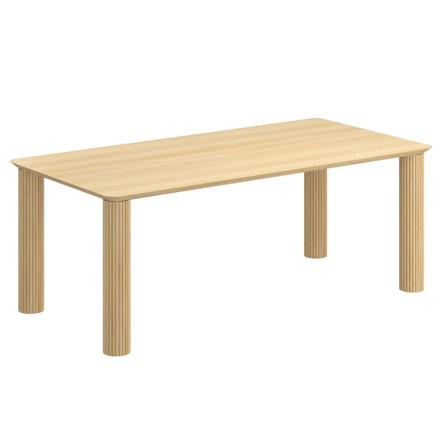 Sangra/Talon 6pc Dining Set - Natural Table and Bench with Moss Chair