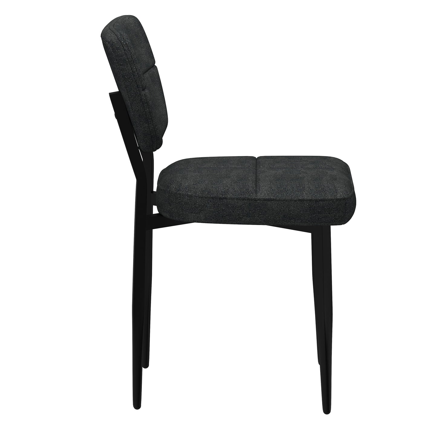Zeke Dining Chair, set of 2, in Charcoal and Black