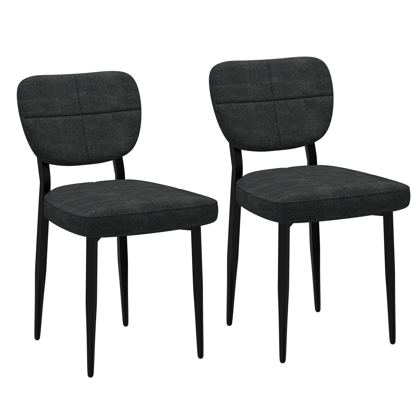 Zeke Dining Chair, set of 2, in Charcoal and Black