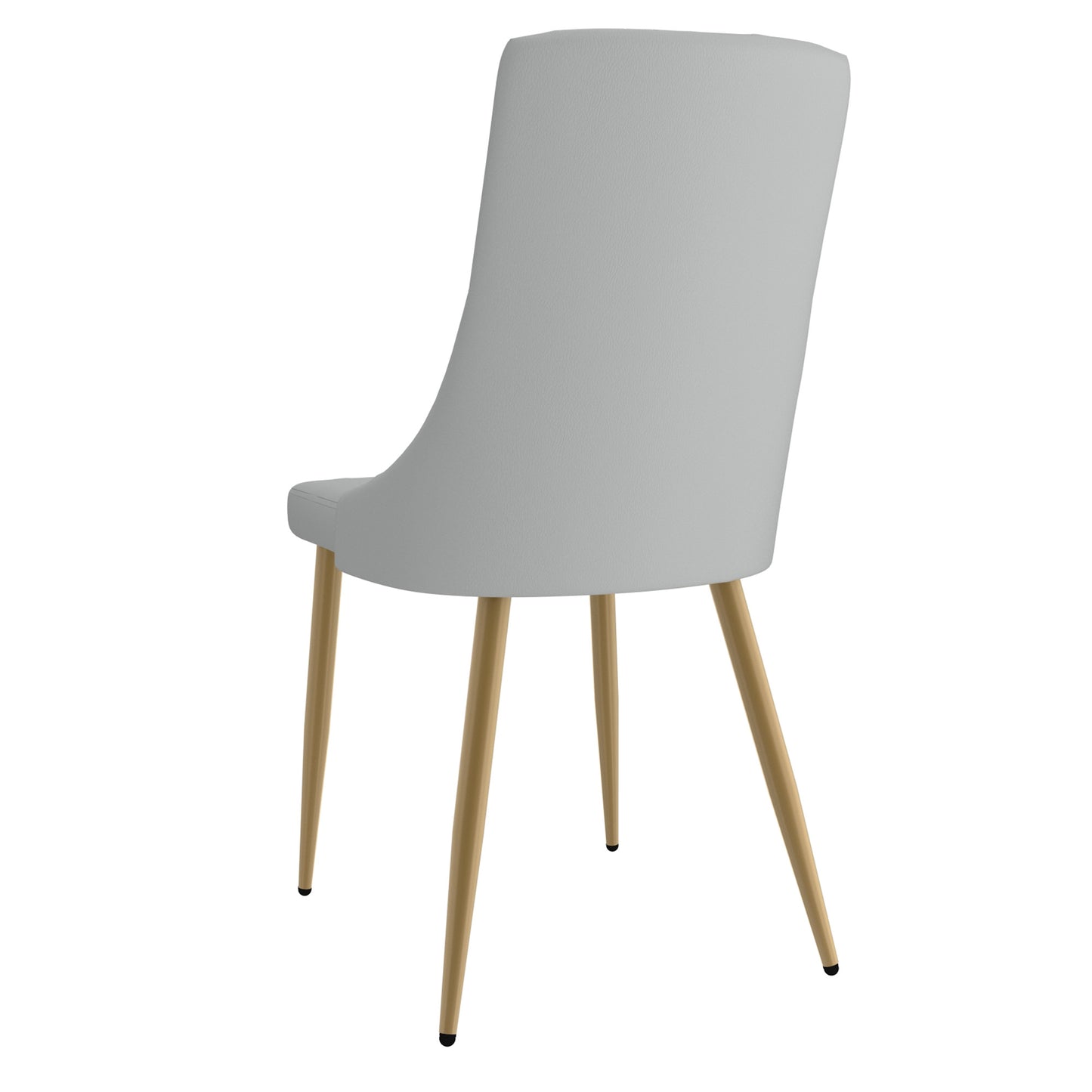 Stark/Antoine 7pc Dining Set in Aged Gold with Light Grey Chair