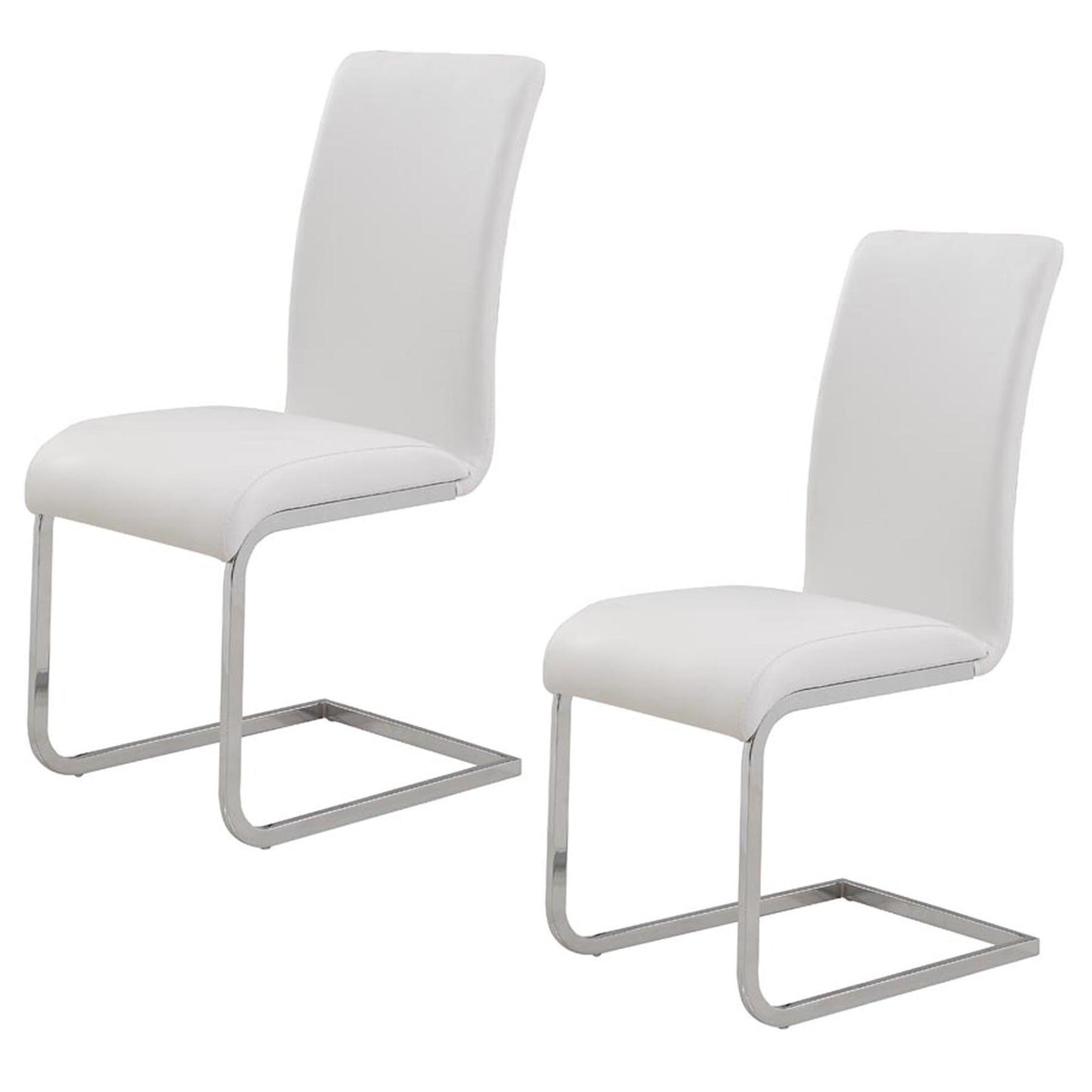 Stark/Maxim 7pc Dining Set in Walnut with White Chair