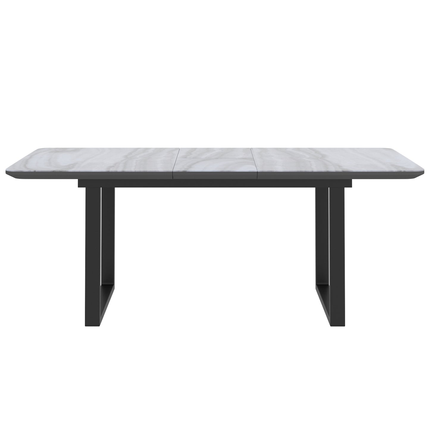 Gavin/Kash 7pc Dining Set in Black with Black Chair