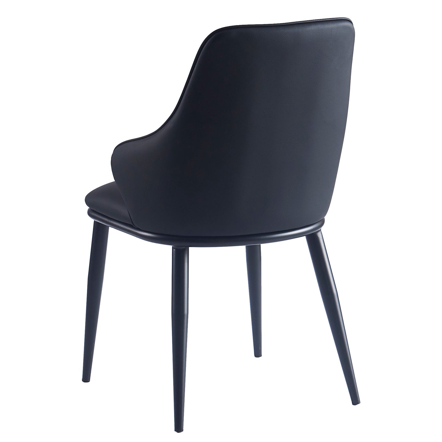Gavin/Kash 7pc Dining Set in Black with Black Chair