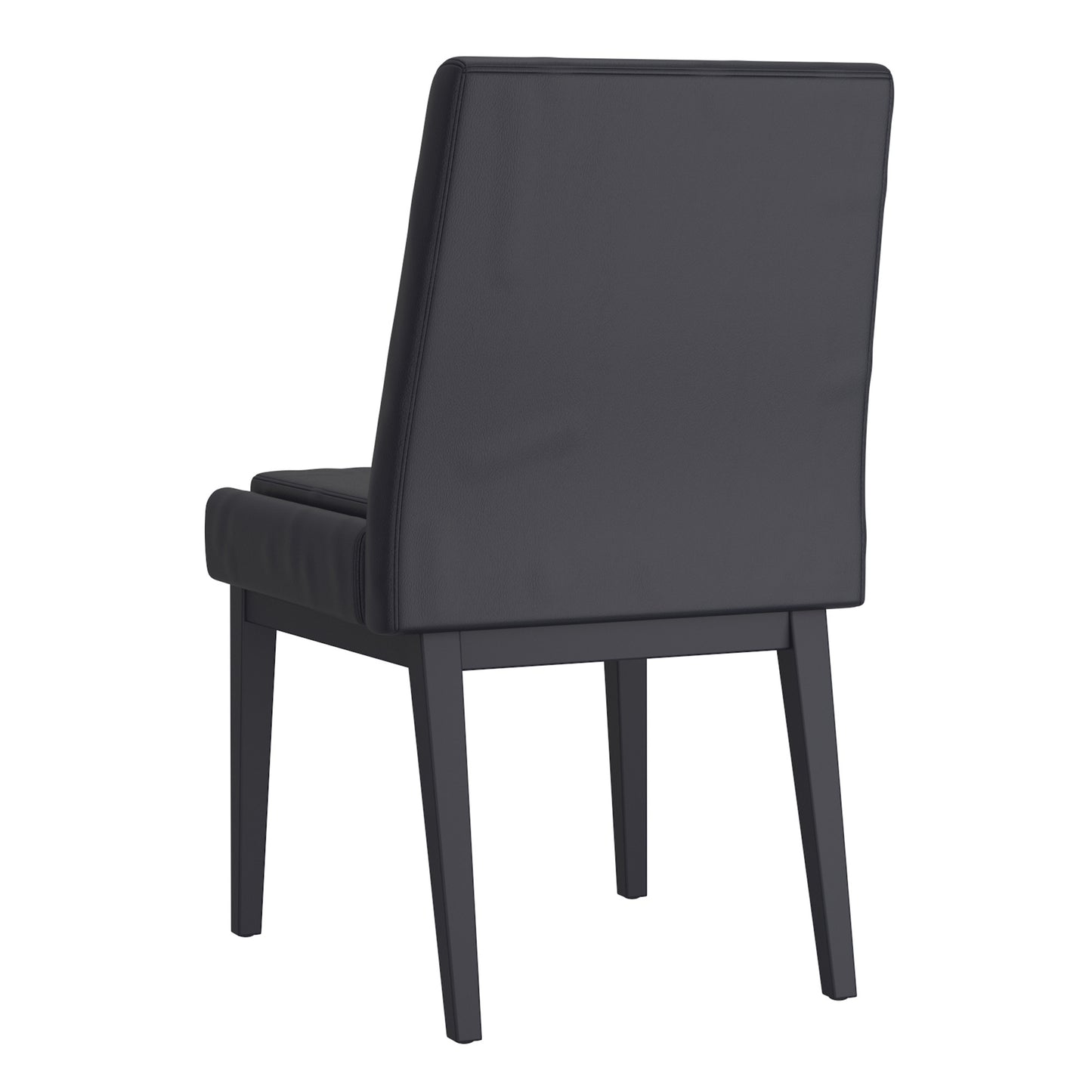 Cortez Dining Chair, set of 2, in Black Faux Leather and Black