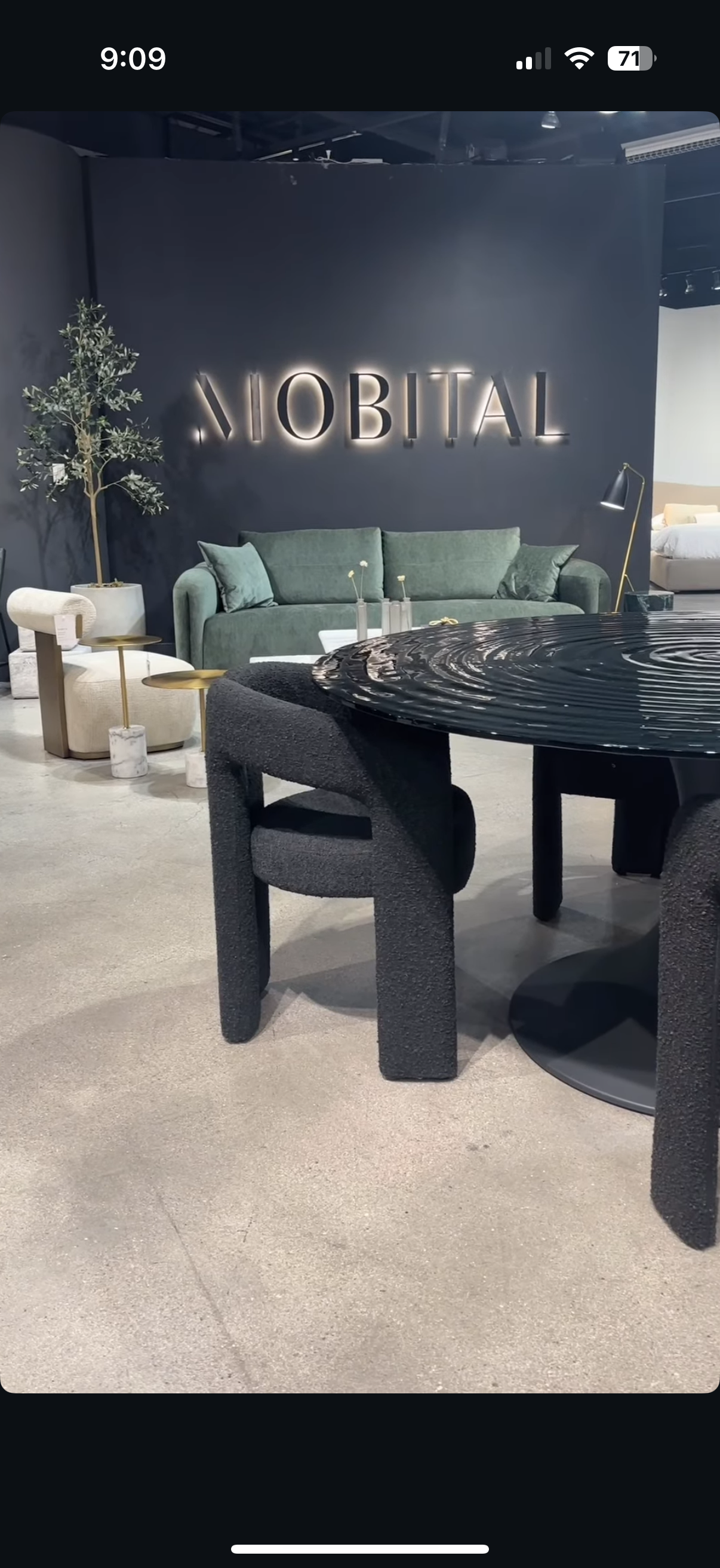Halo 63" dining table in black modern