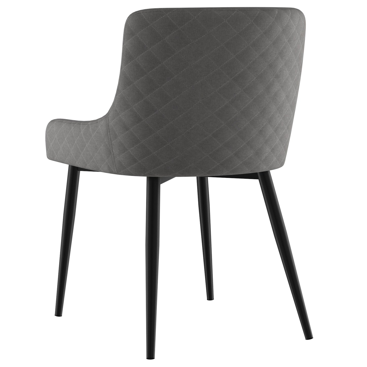 Bianca Dining Chair, set of 2, in Grey and Black Leg