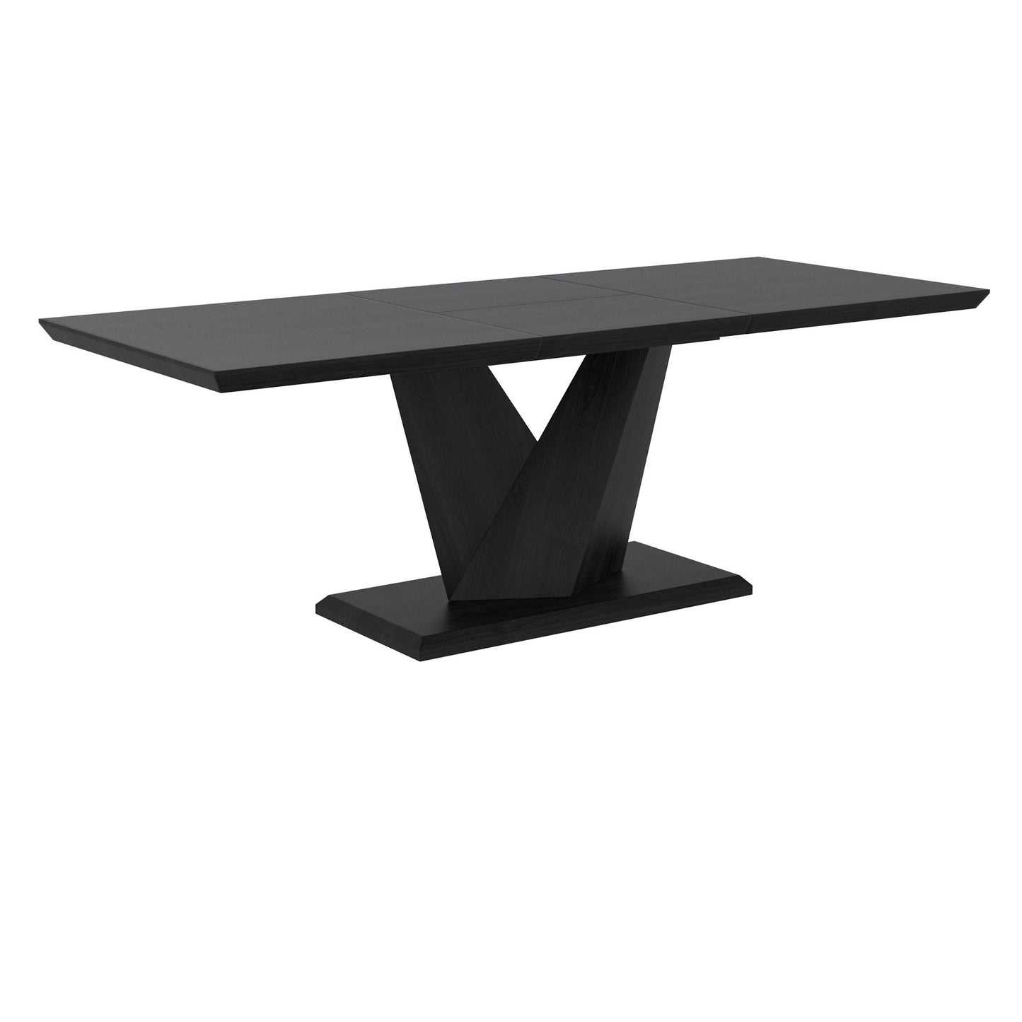 Eclipse/Xander 7pc Dining Set in Black with Light Grey Chair