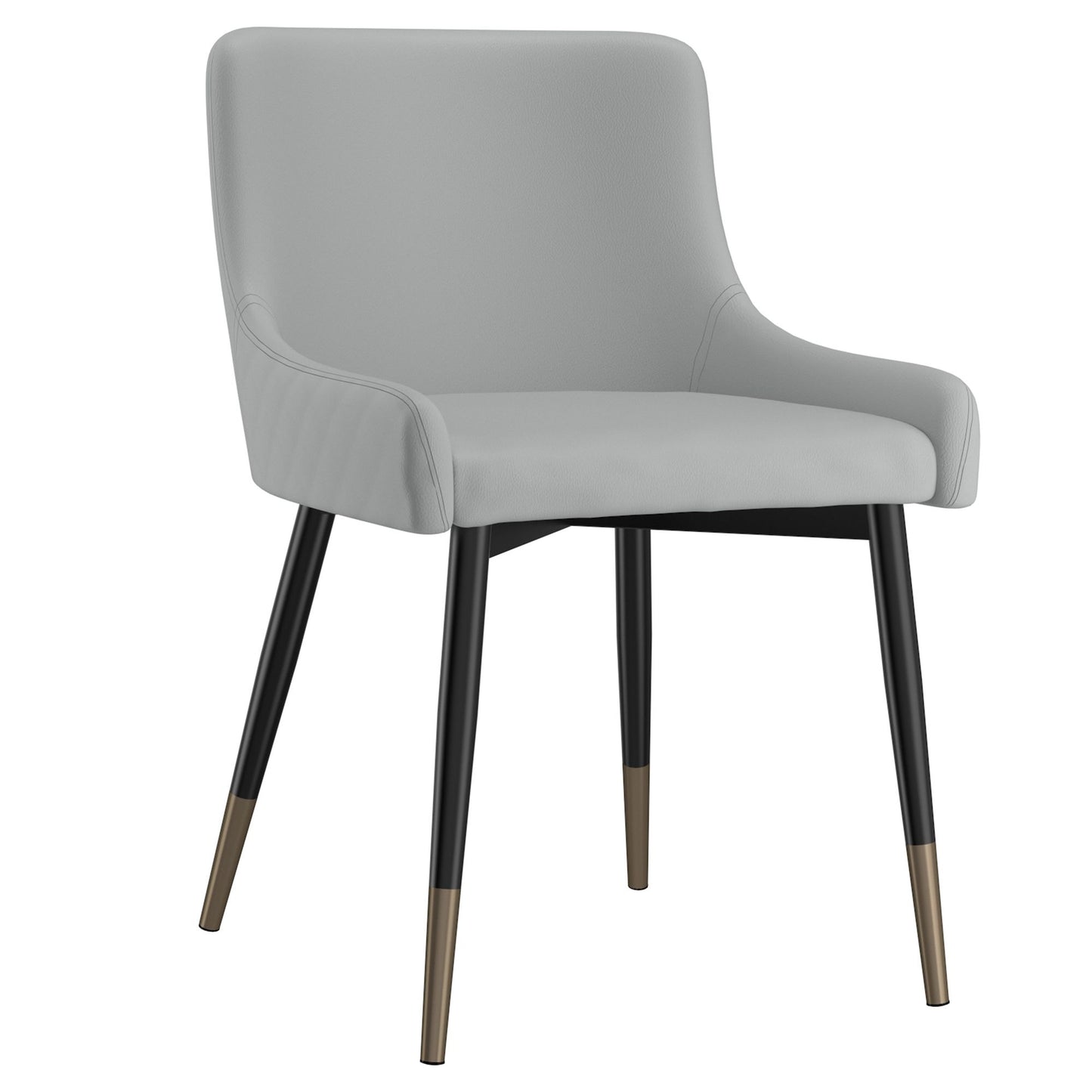 Eclipse/Xander 7pc Dining Set in Black with Light Grey Chair