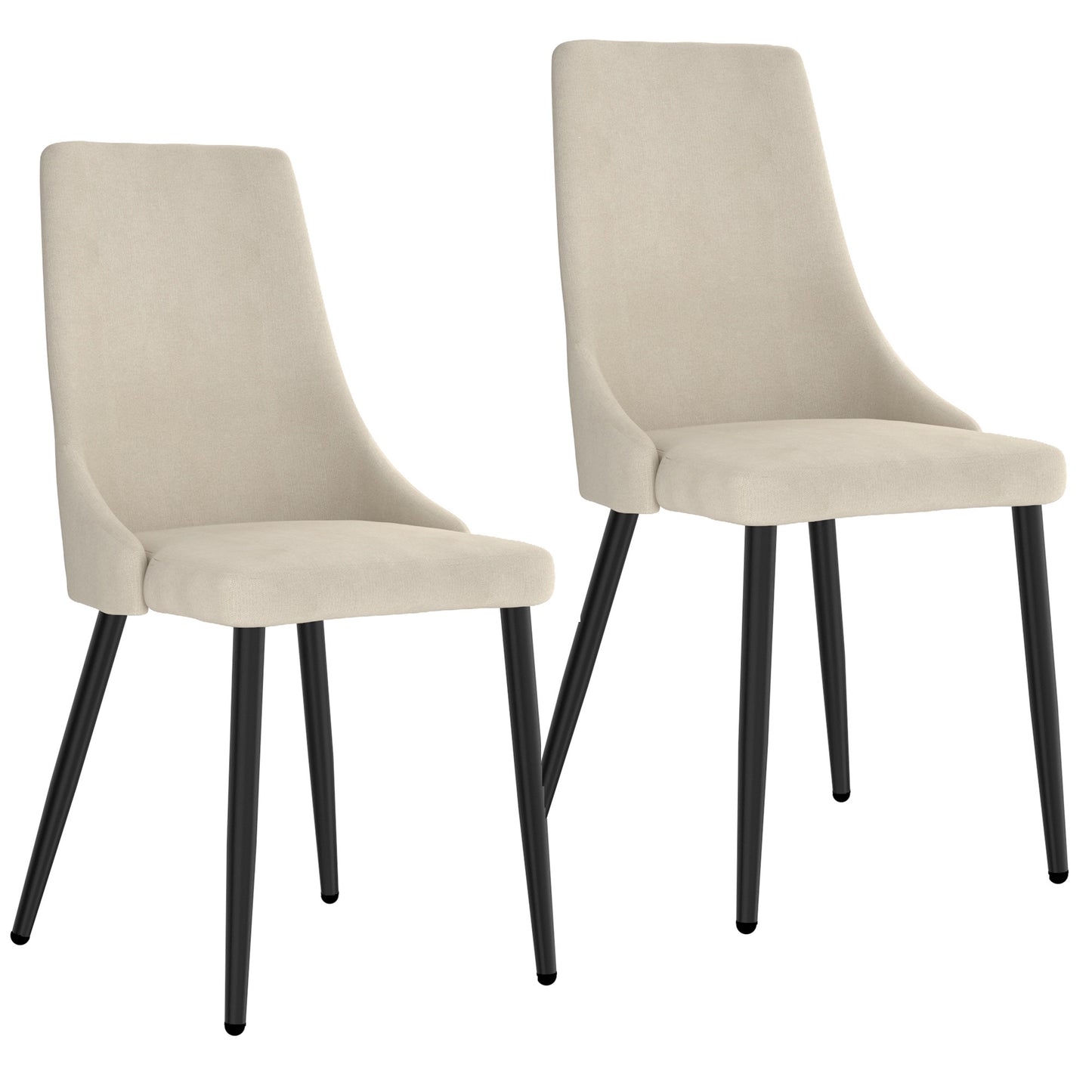 Venice Dining Chair, set of 2, in Beige and Black