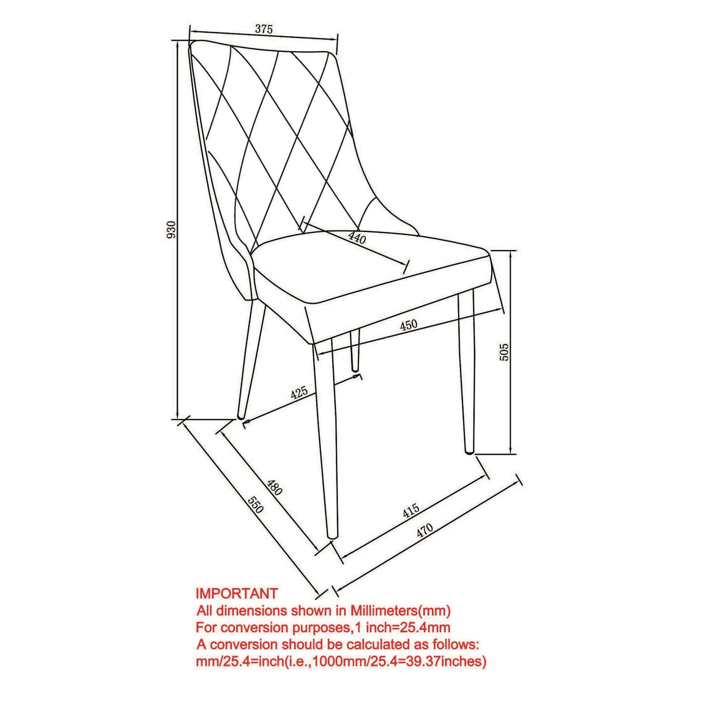 Devo Dining Chair, set of 2, in White and Chrome