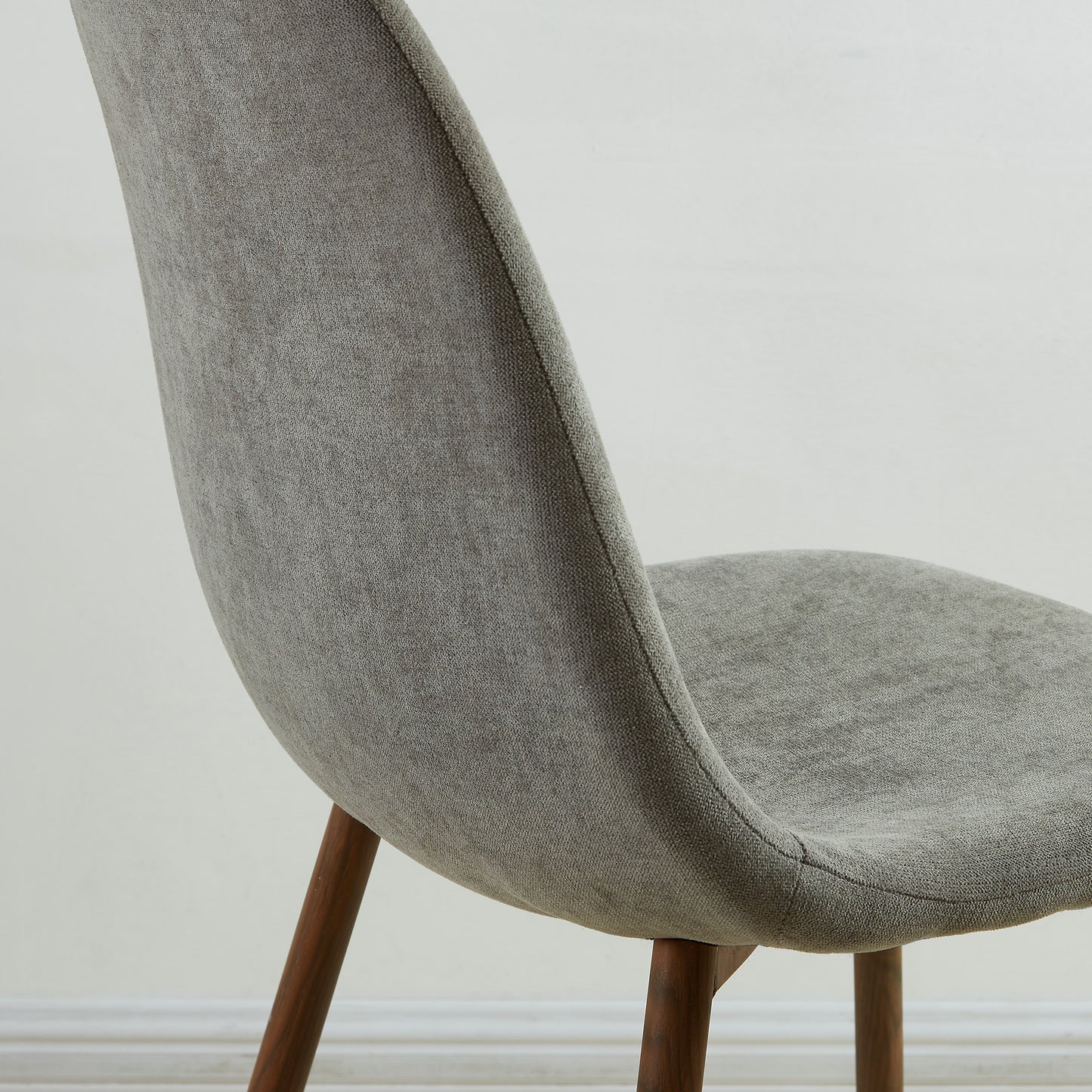 Lyna Dining Chair, set of 4 in Grey and Walnut